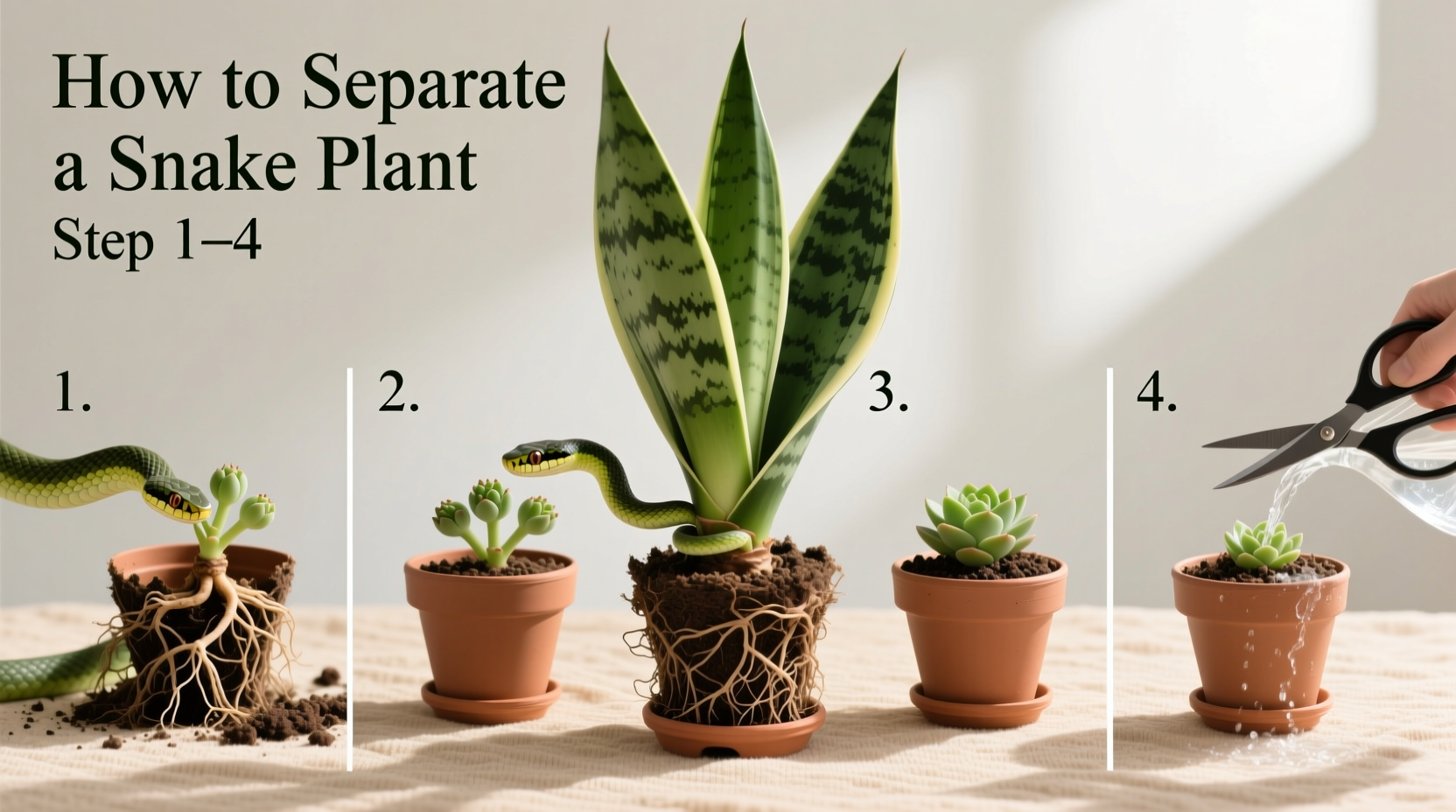Divide Snake Plants in 5 Easy Steps | TheHomeSprouts
