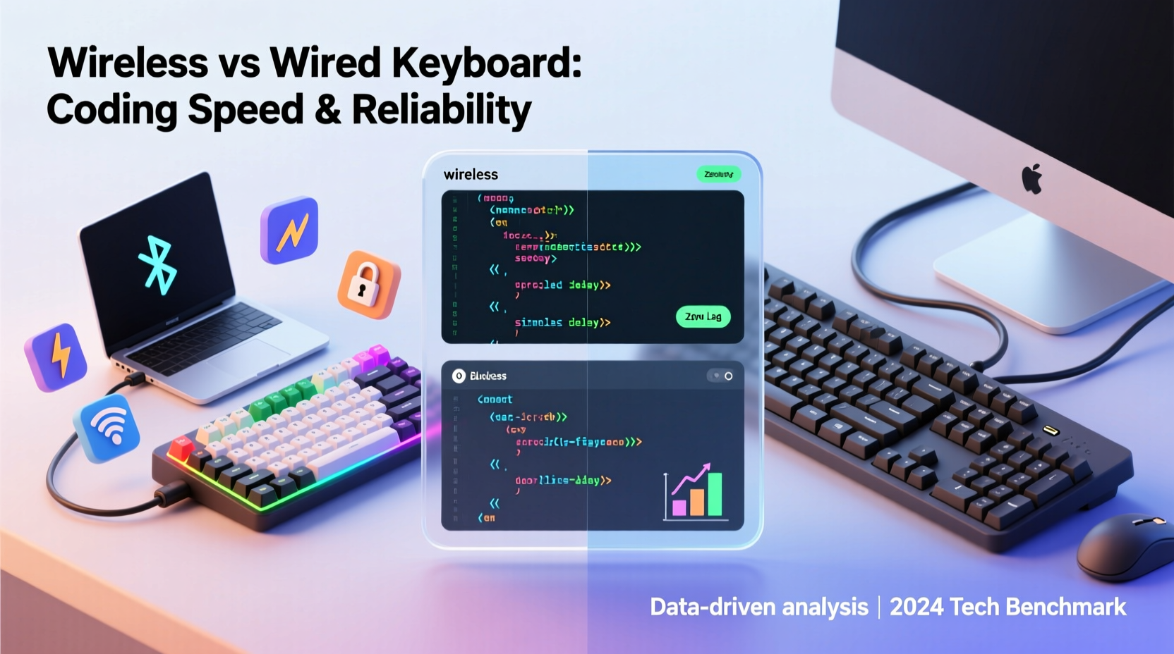 wireless keyboard vs wired for coding speed and reliability