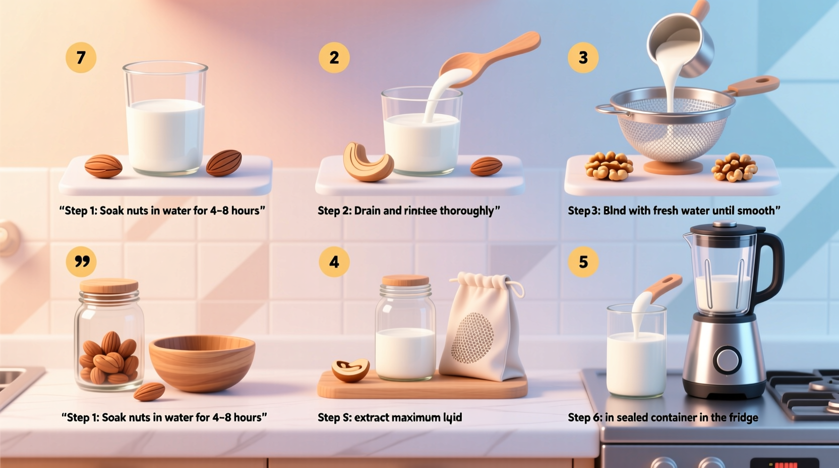 follow this recipe to make milk from any kind of nut