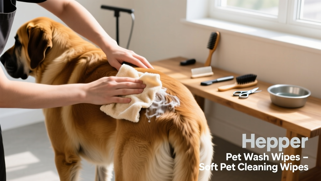Hepper Pet Wash Wipes - Soft Pet Cleaning Wipes...