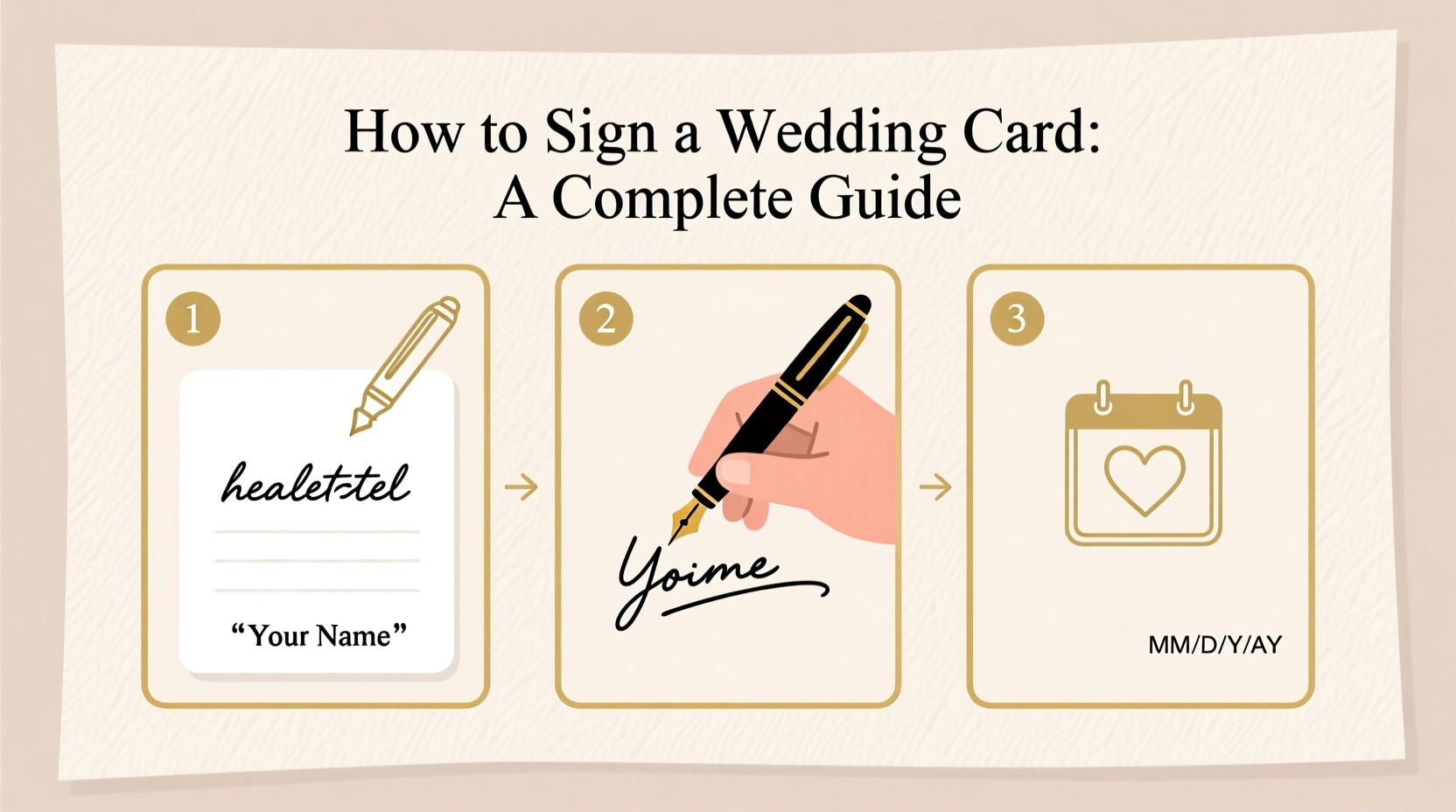 how to sign a wedding card