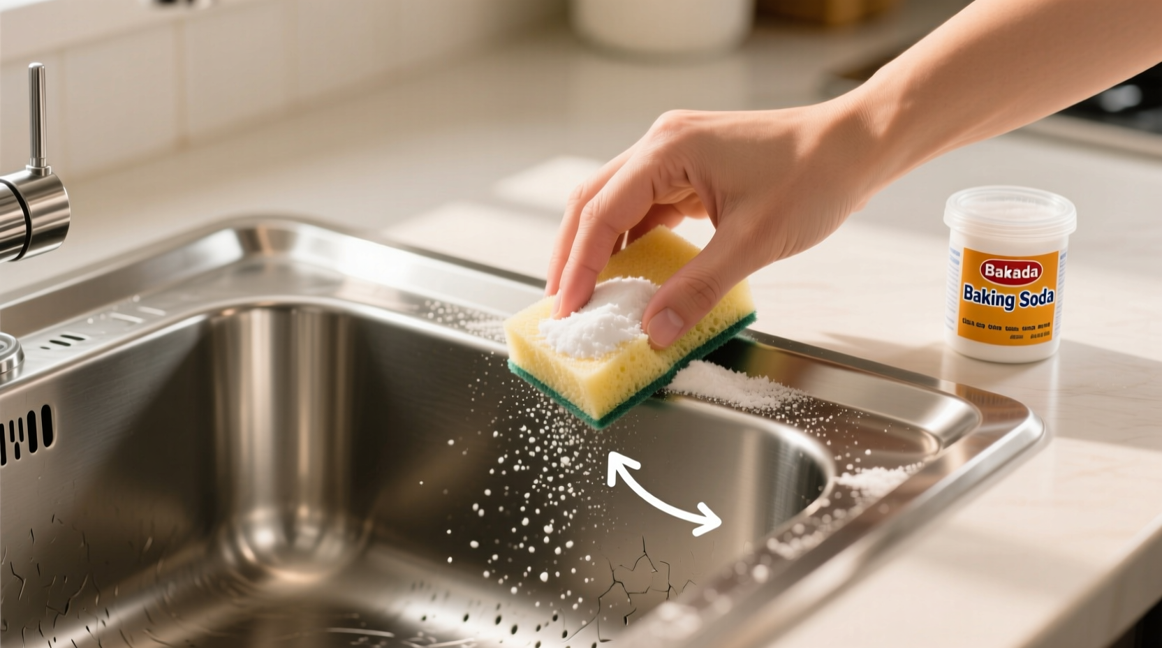 baking soda safe for stainless steel sinks