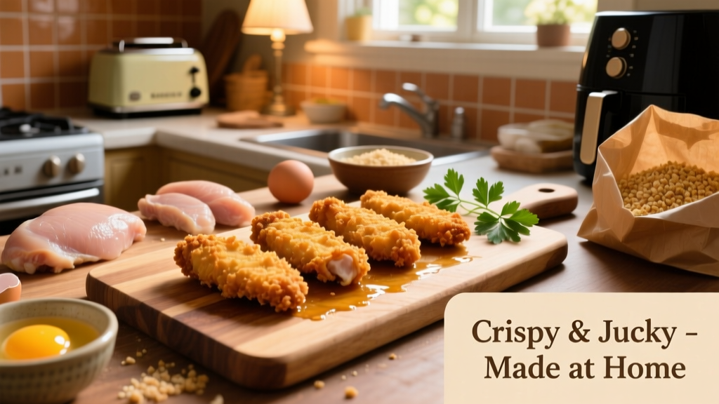 Homemade Chicken Fingers in Air Fryer (Crispy & Juicy!)