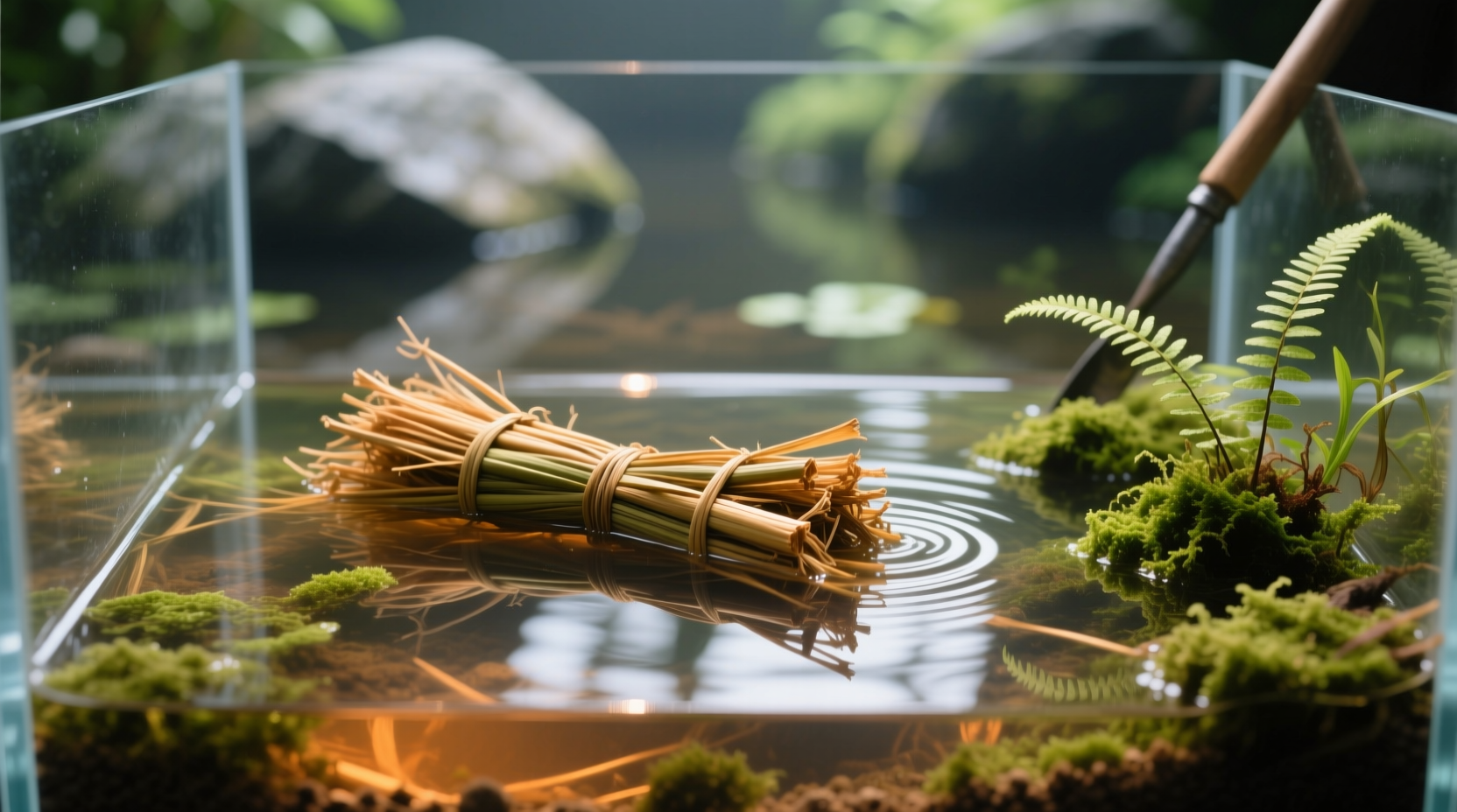 barley straw tea for fish tank decorations