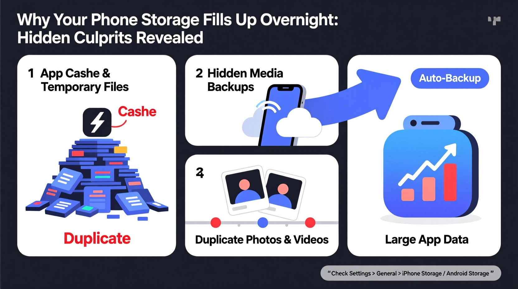 why does my phone storage fill up overnight unexpected culprits