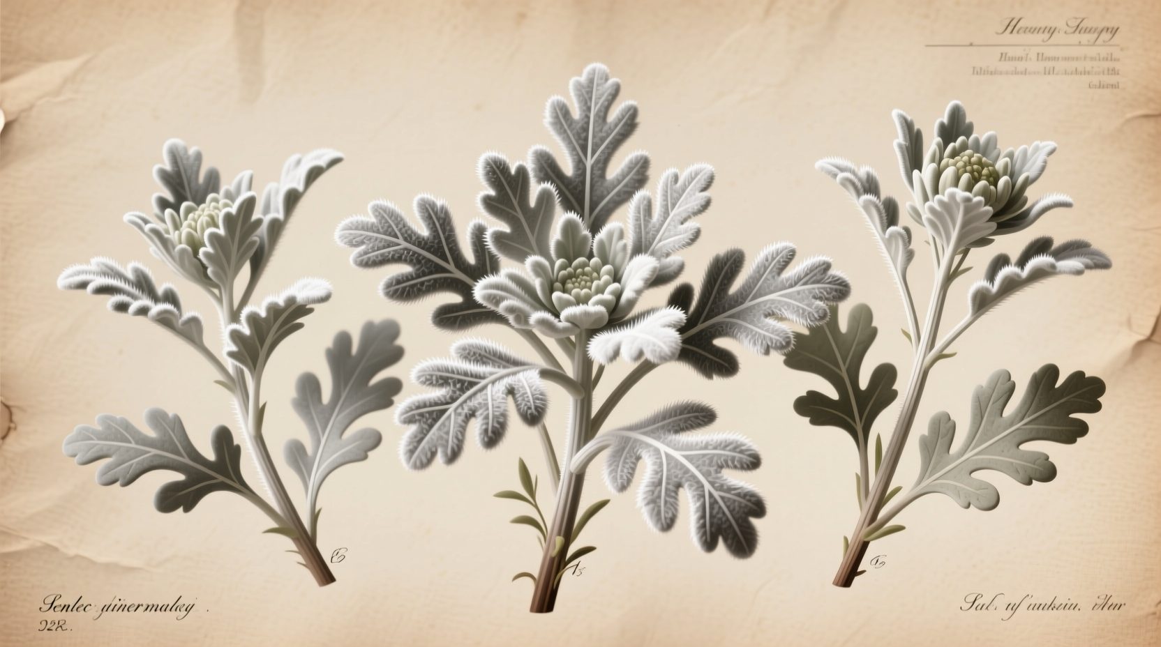 three characteristics of a dusty miller