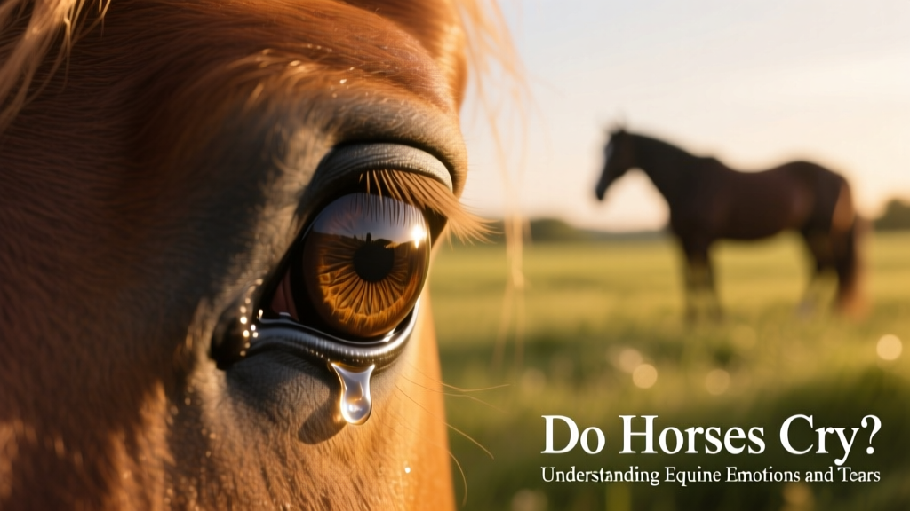 Close-up of a horse's eye with clear, healthy moisture