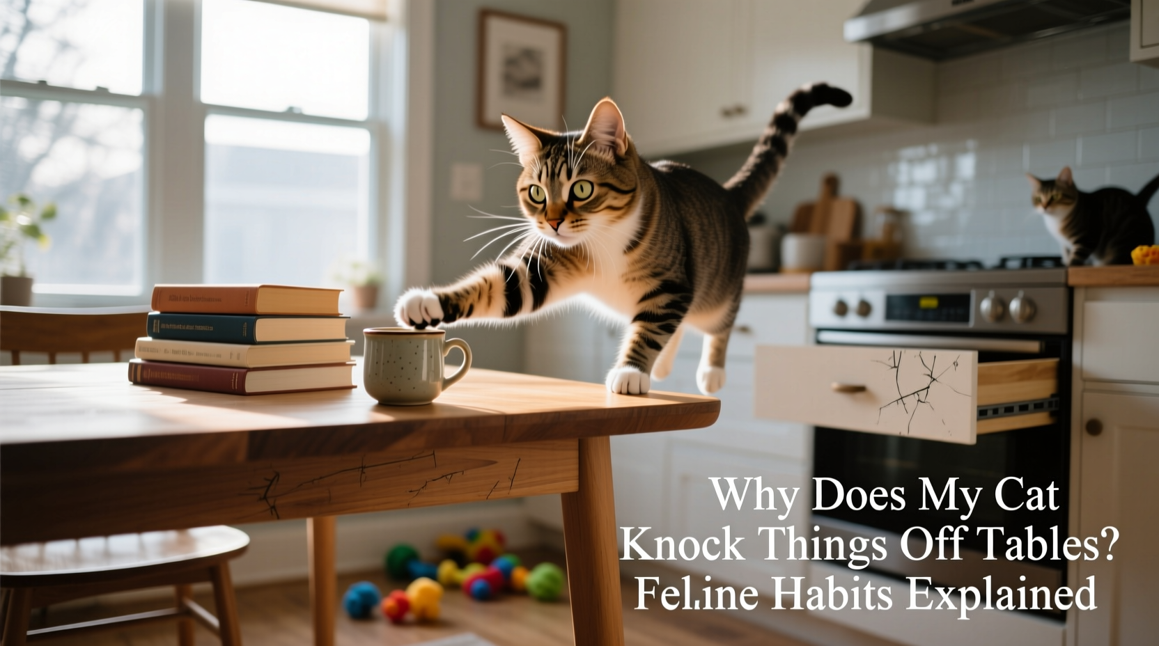 why does my cat knock things off tables feline habits explained
