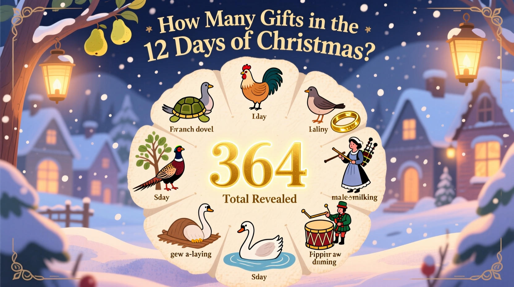 how many gifts were in the 12 days of christmas