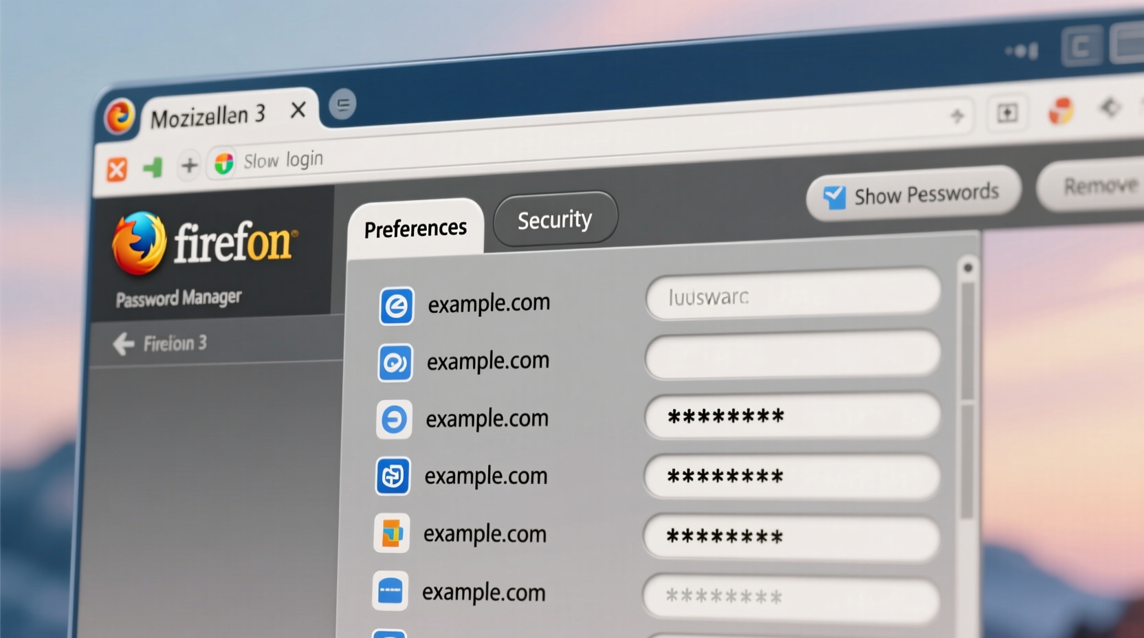 search saved passwords in firefox 3