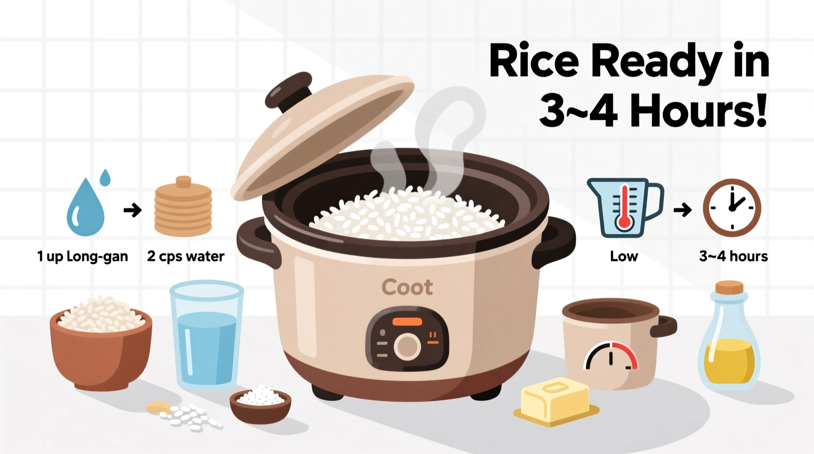how to cook rice in crock pot