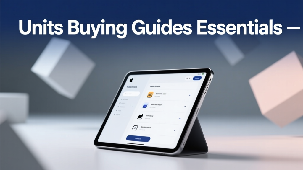 Units Buying Guides Essentials: Practical, Data-Driven Selection Criteria for Real-World Applications