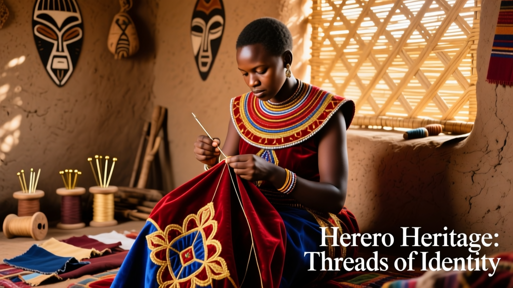 Namibian Herero Dress Tailoring And Velvet Embroidery Methods
