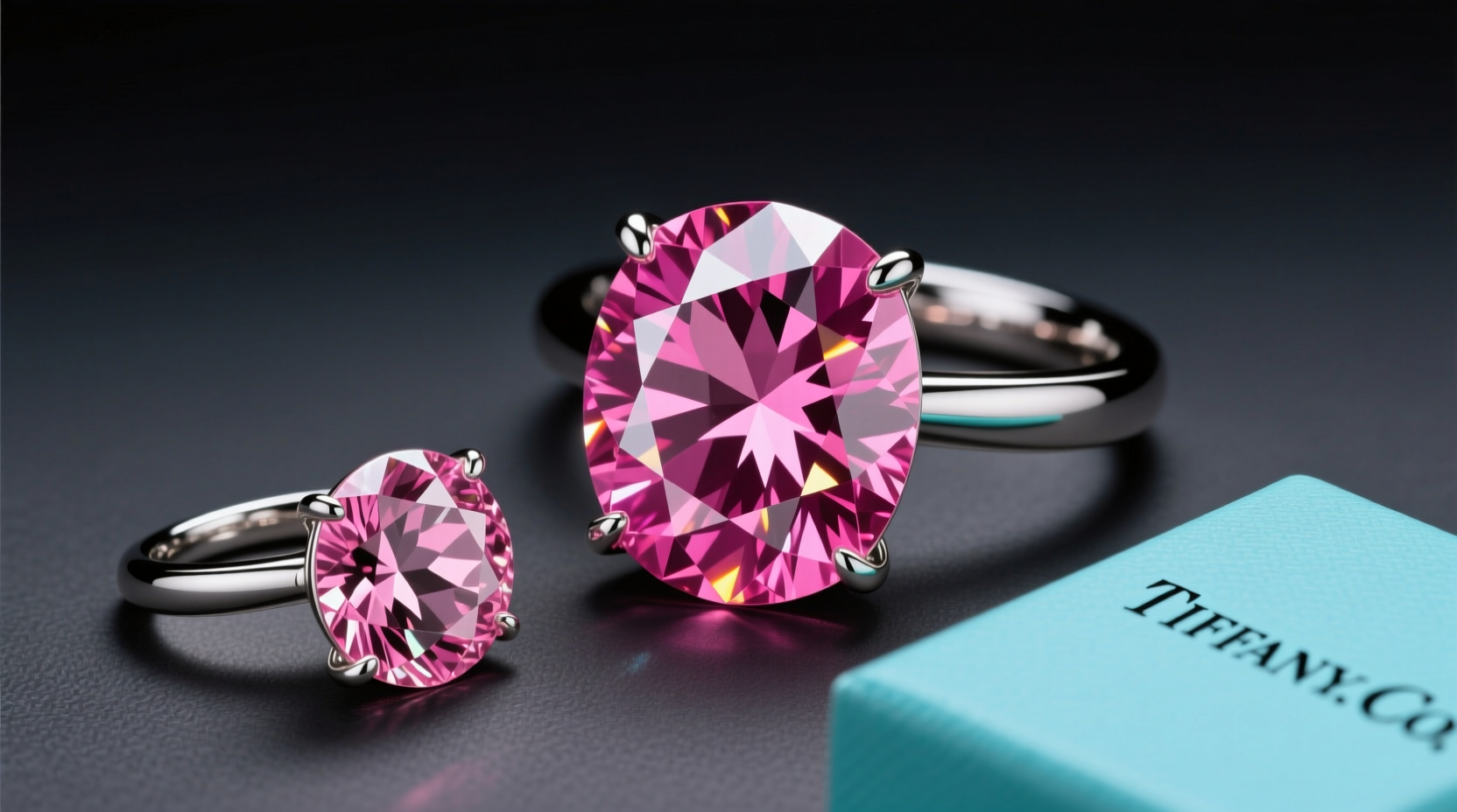 two fancy intense pink diamonds from argyle pinktm diamonds the tiffany collection