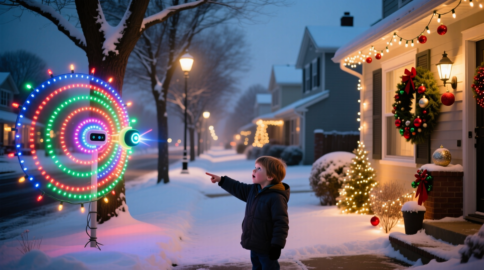 motion sensor christmas lights vs static displays which attracts more neighborhood attention