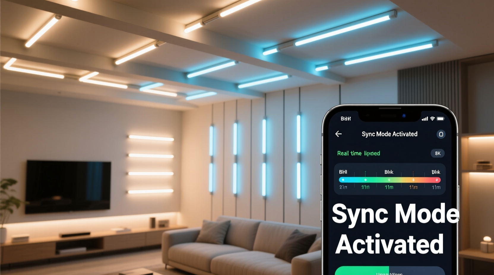 how to calibrate multiple smart light strands to blink in unison
