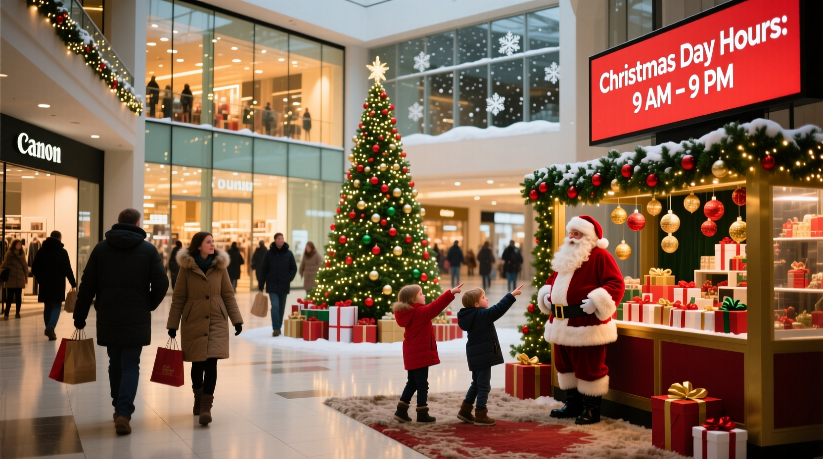 are malls open on christmas day
