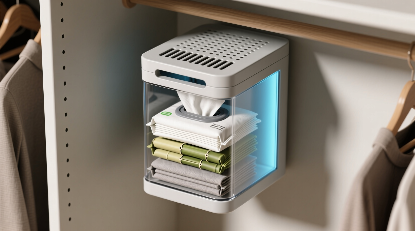 closet organization tips for reusable face wipes