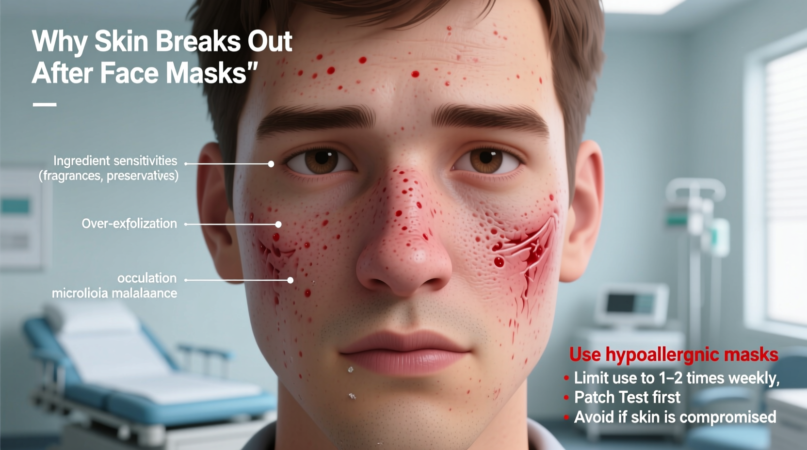 why does my skin breakout after using face masks and how to avoid it