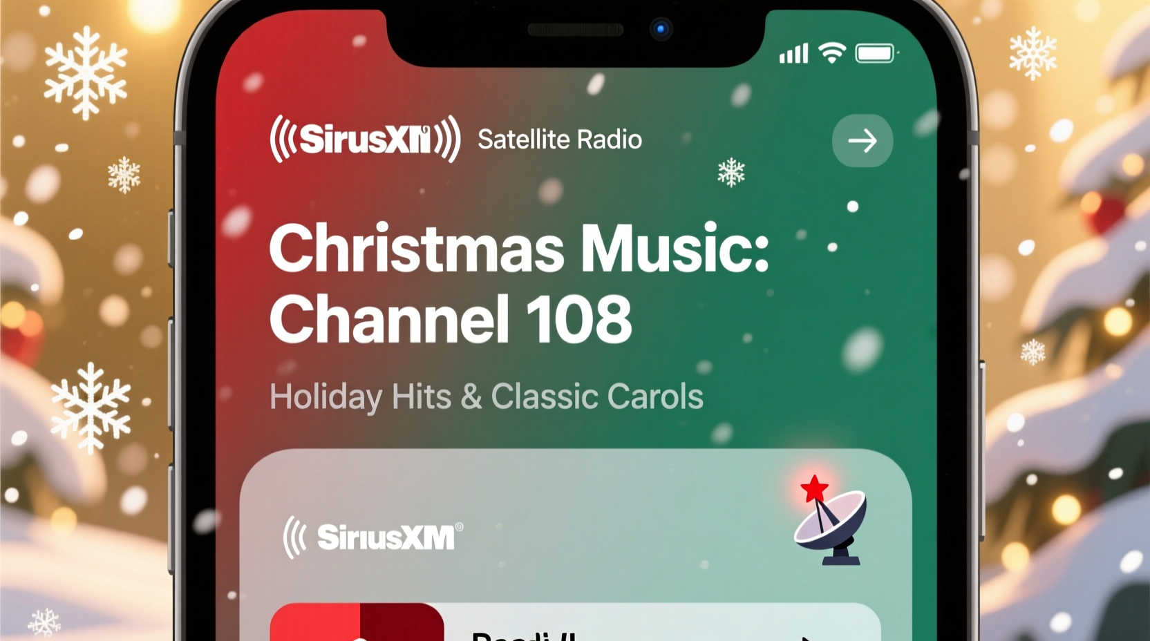 what channel is christmas music on sirius satellite radio