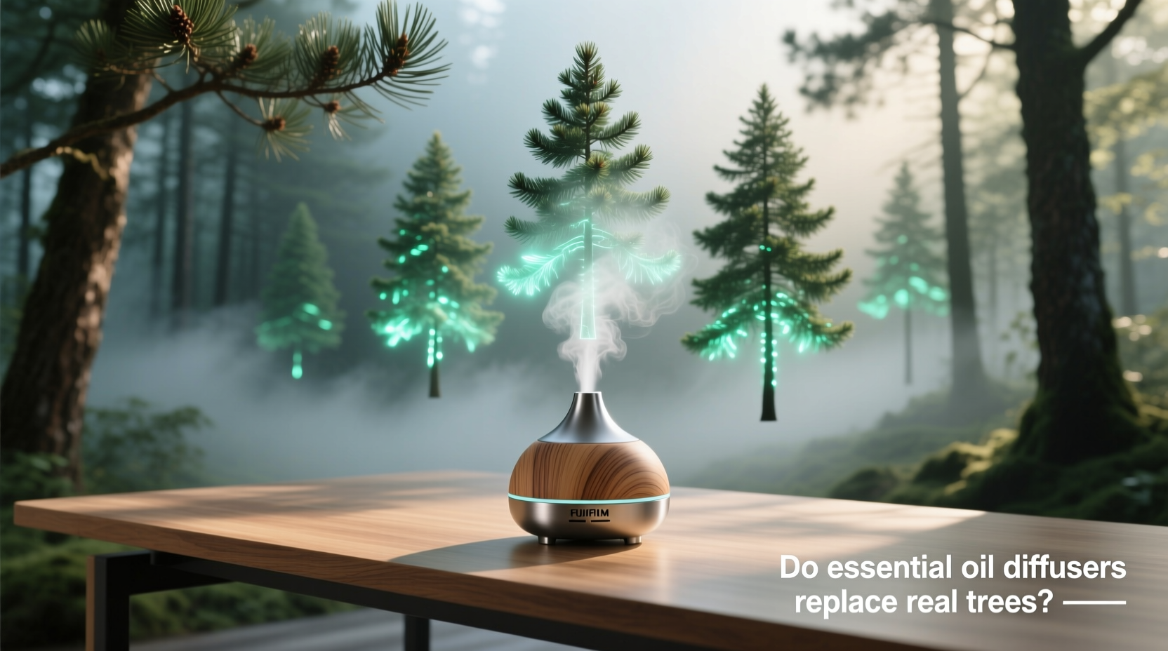 do essential oil diffusers with pine scent replace the need for real trees