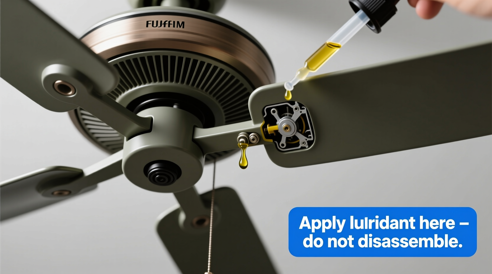 how to fix a squeaky ceiling fan without taking the whole thing apart