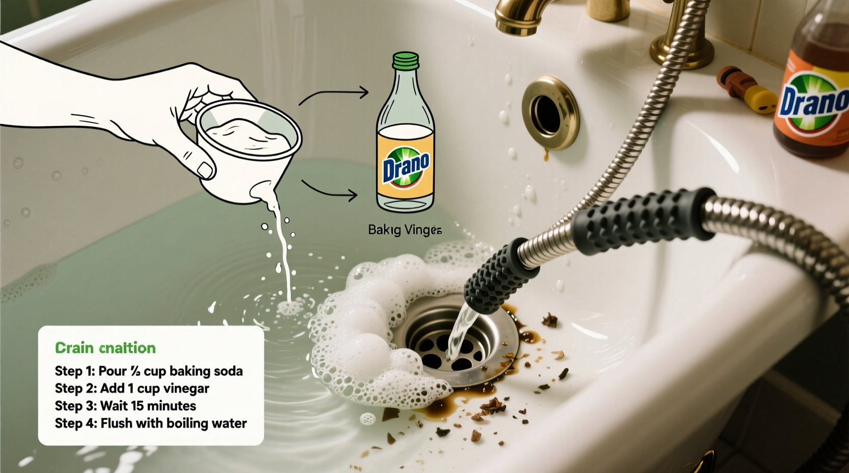 how to unclog a bathtub drain when drano doesnt work natural methods