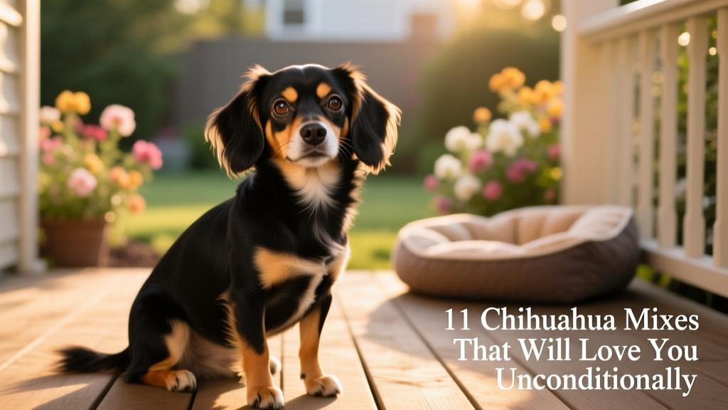 black and tan cheagle with chihuahua face and beagle coat