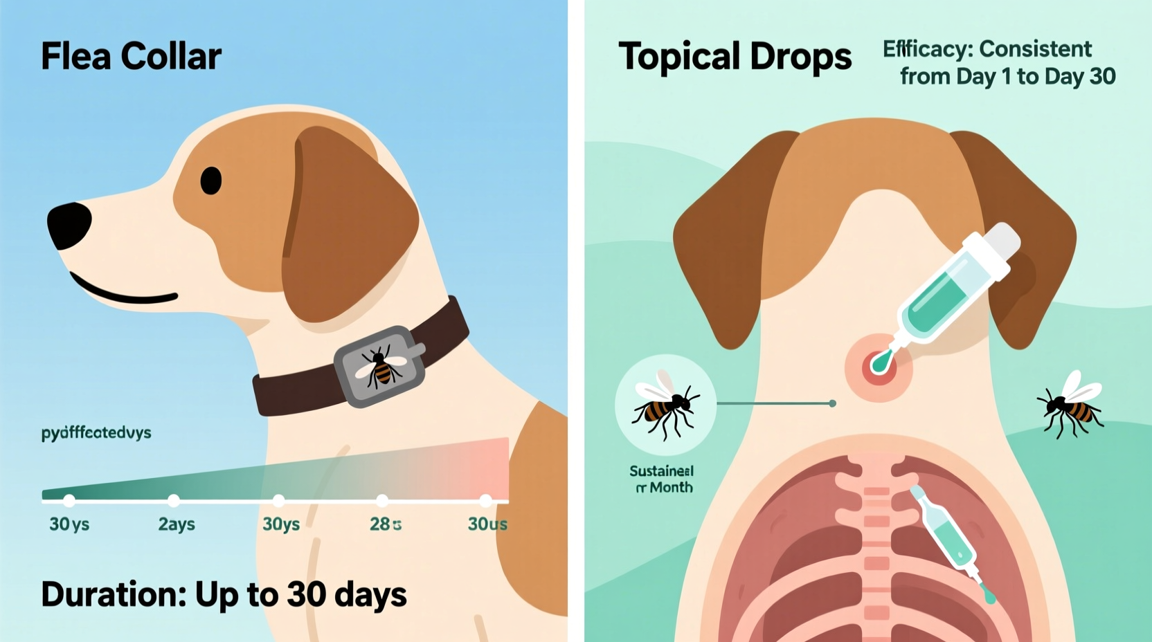 flea collar vs topical drops which treatment actually lasts the full month