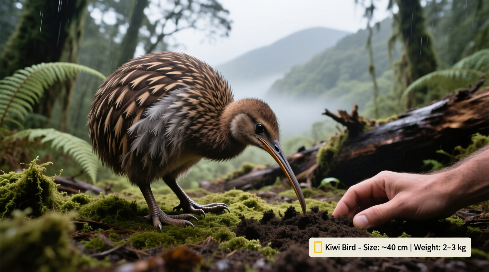 how big is a kiwi bird