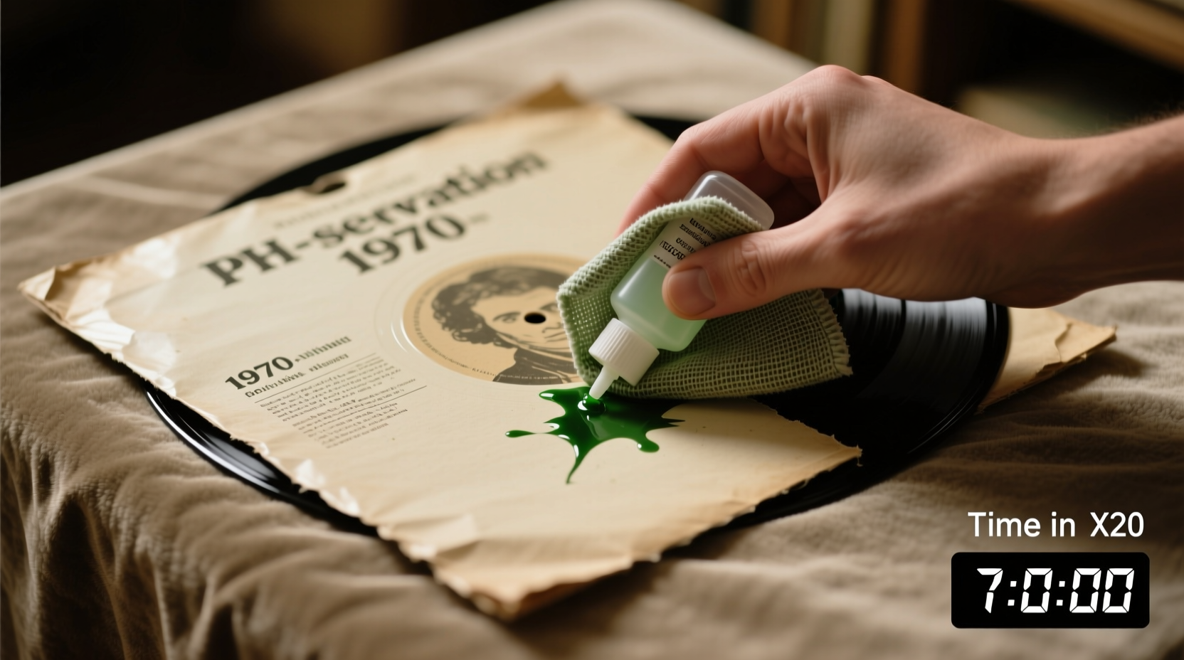 eco friendly cleaning for vintage record sleeves