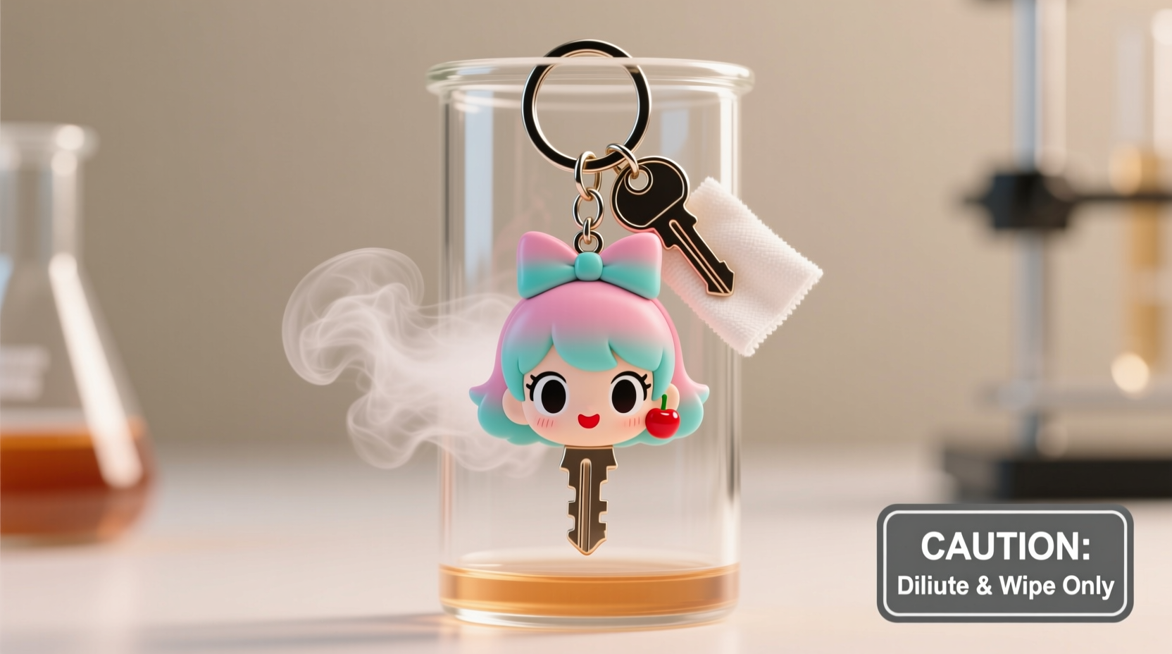 is apple cider vinegar safe for enamel keychains