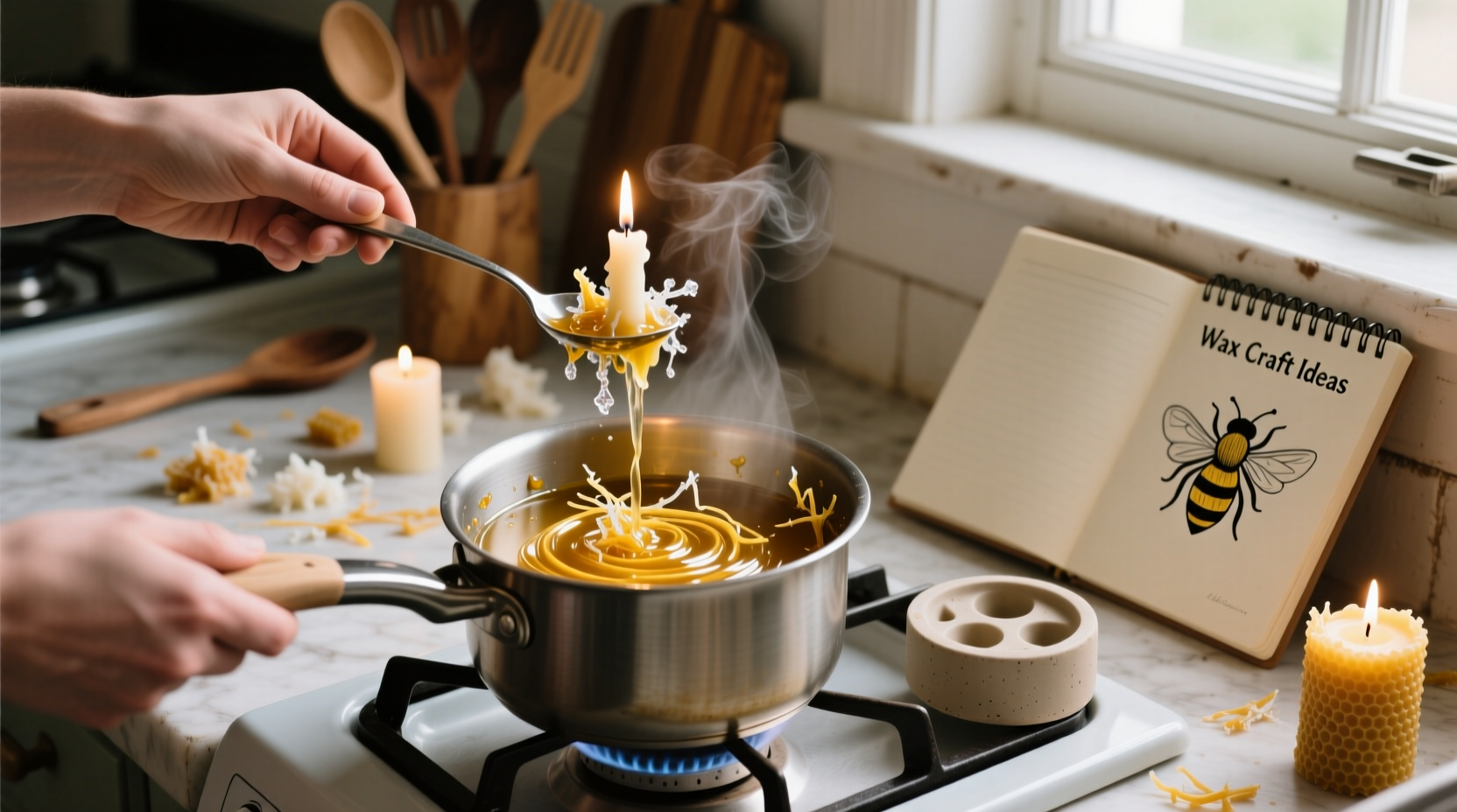 how to use leftover candle wax