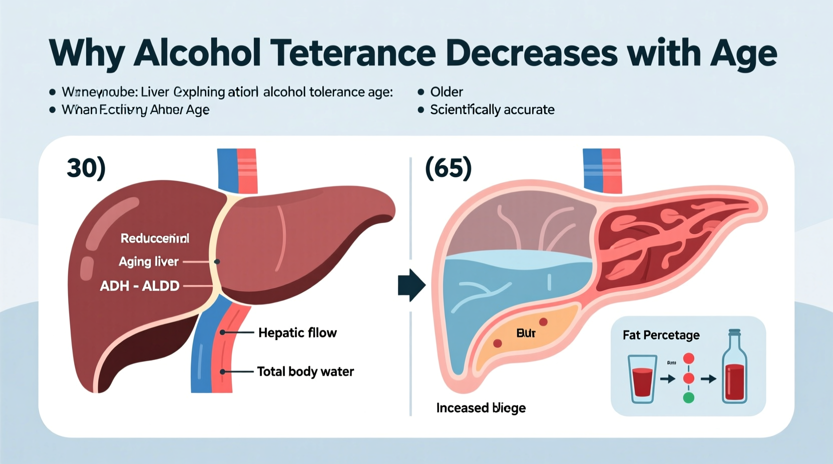 why does alcohol tolerance decrease with age biological reasons