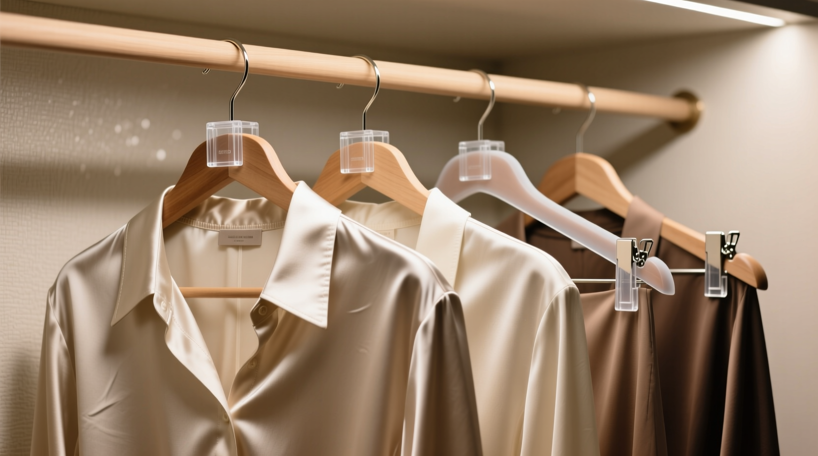 silk blouse hanger fix acrylic clips vs silicone strips