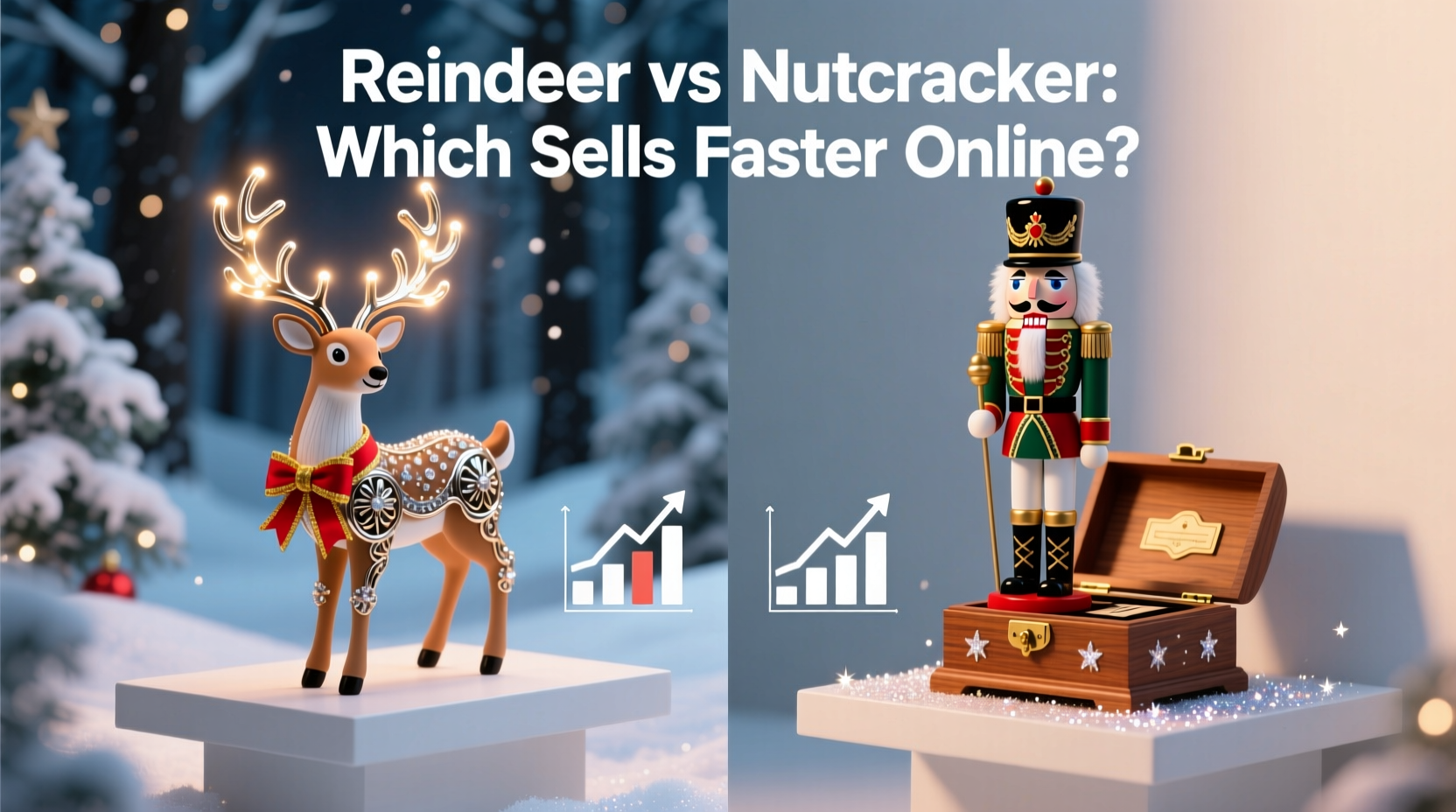 reindeer themed vs nutcracker themed decorations which sells faster online