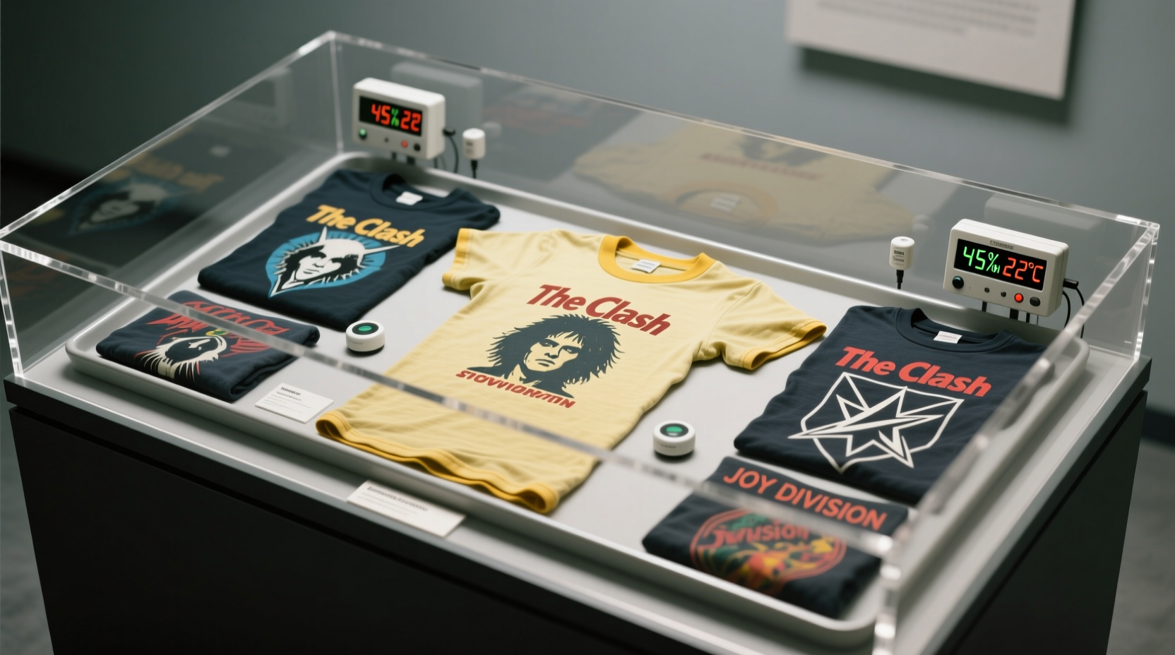 closet humidity monitor for vintage band tees