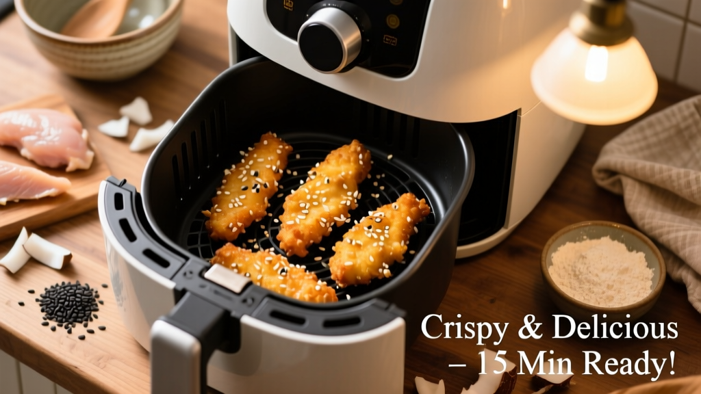 Sesame Coconut Chicken Tenders in Air Fryer