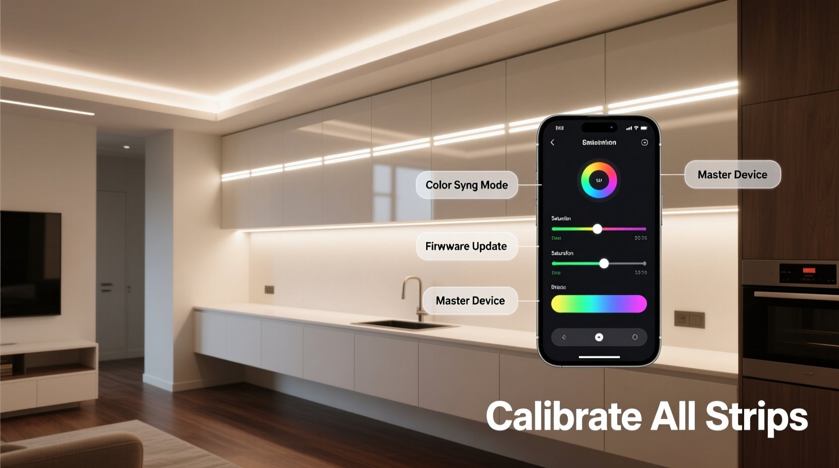 how to calibrate multiple smart light strips for uniform color tone