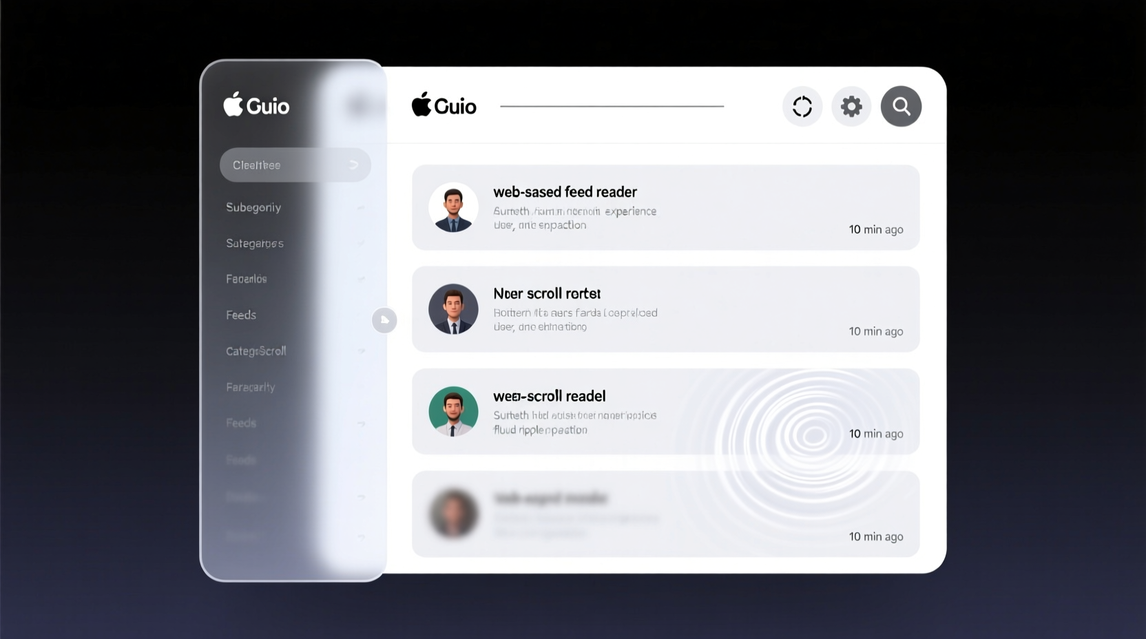 kouio is a fast elegant web based feed reader