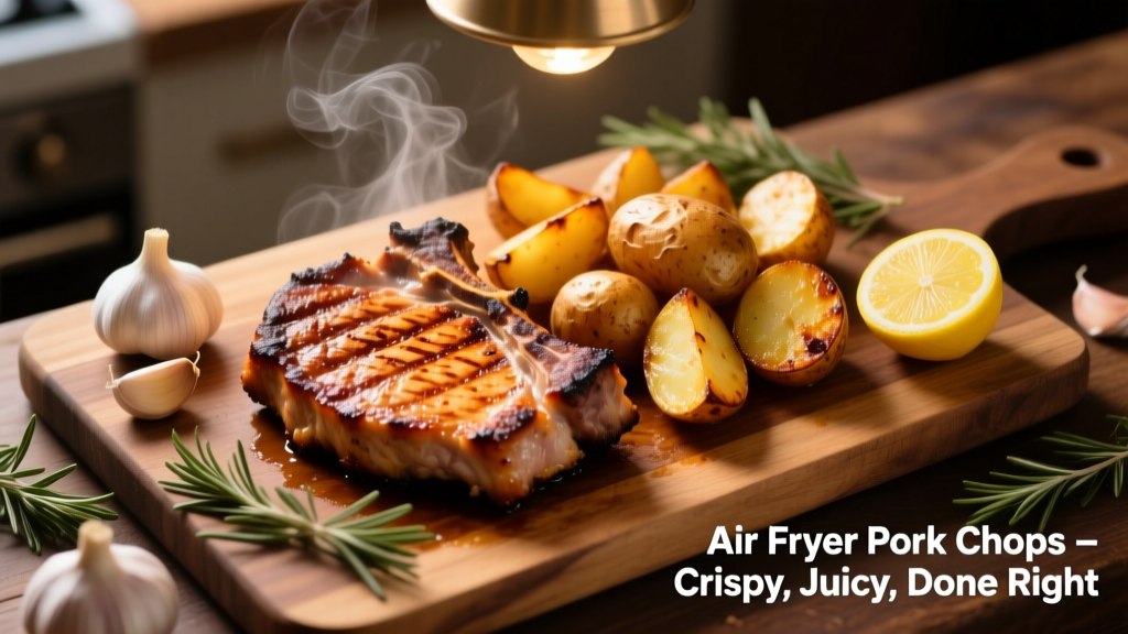 Air Fryer Pork Chops & Potatoes: Crispy & Juicy