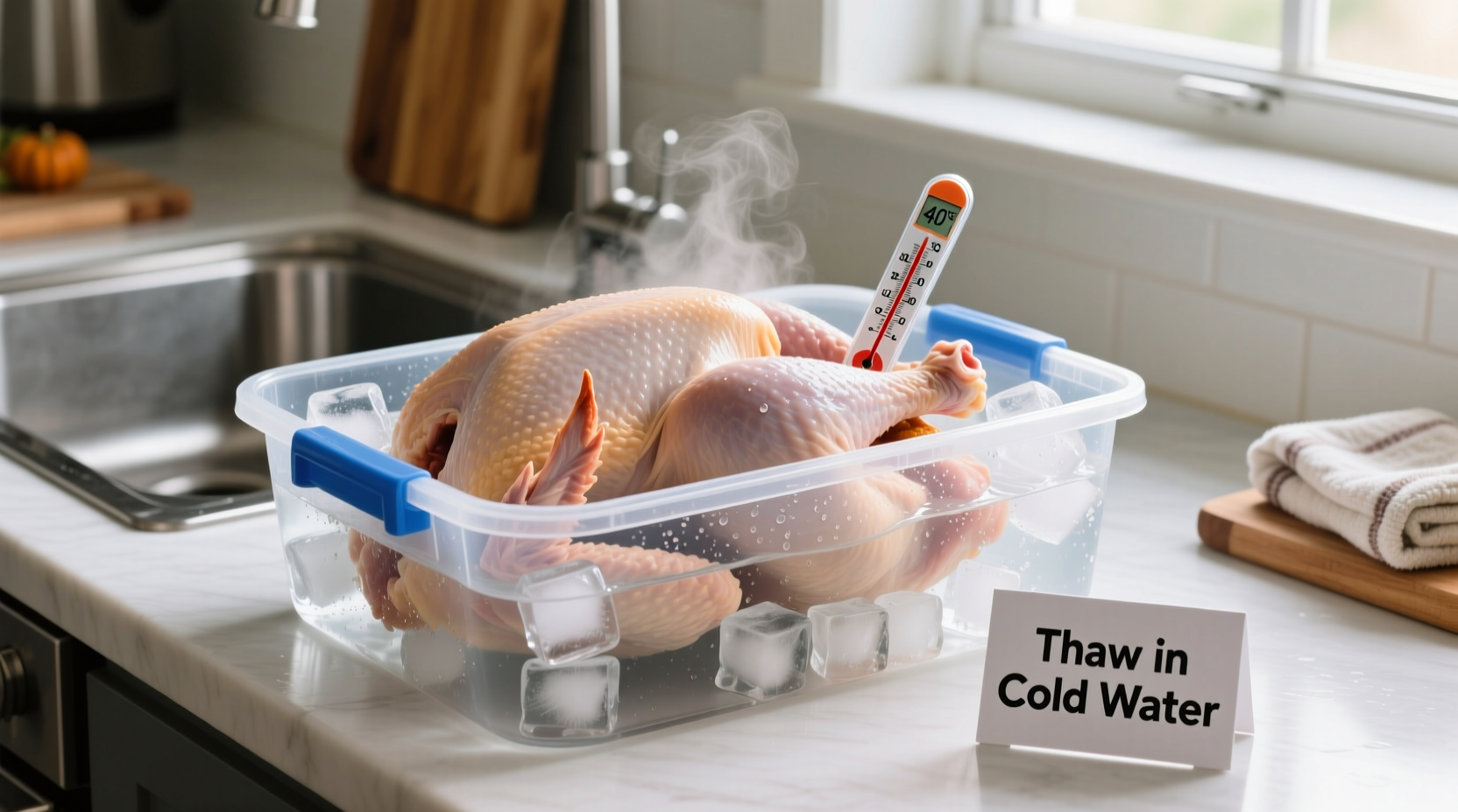 the right way to thaw a turkey before thanksgiving