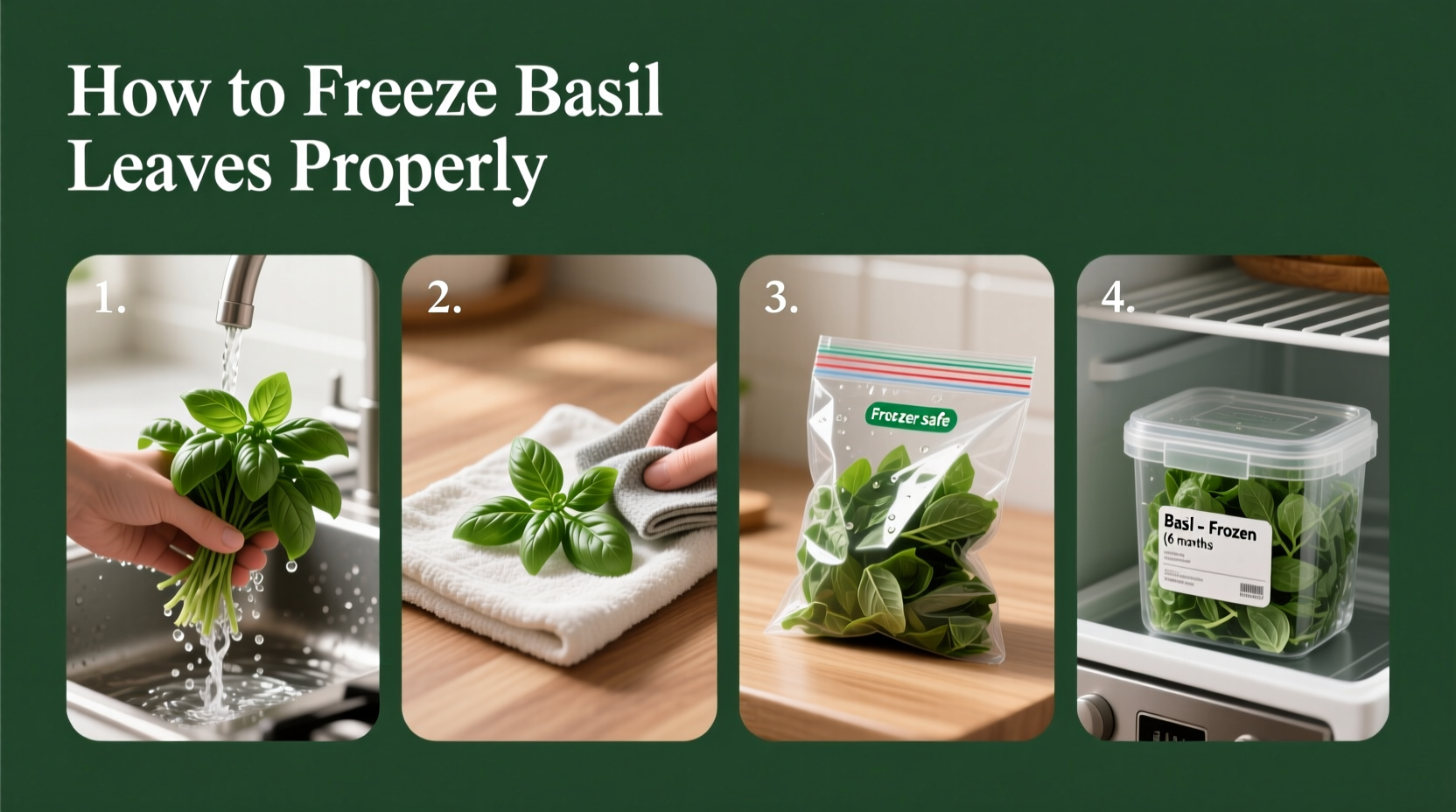 How Do You Freeze Basil Leaves