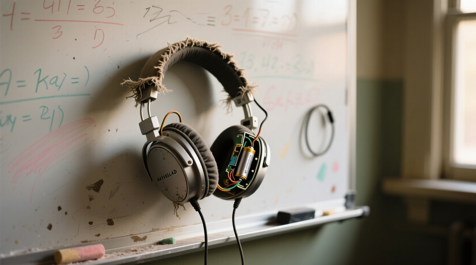 fraying headphones loose battery doors and whiteboard