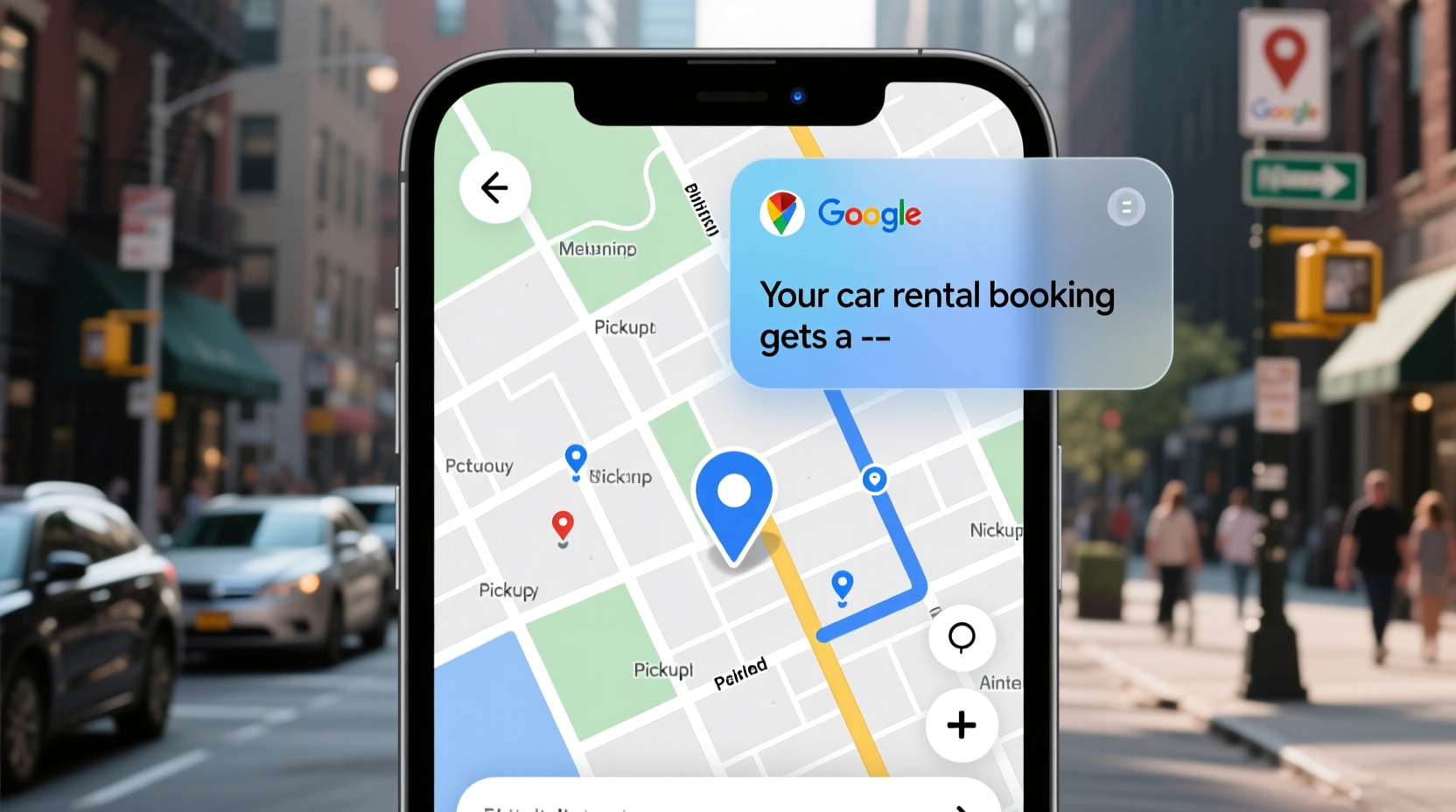 google maps now shows your car rental bookings gets a