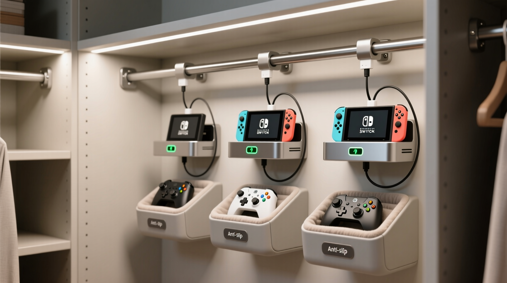 closet organization tips for nintendo switch gear