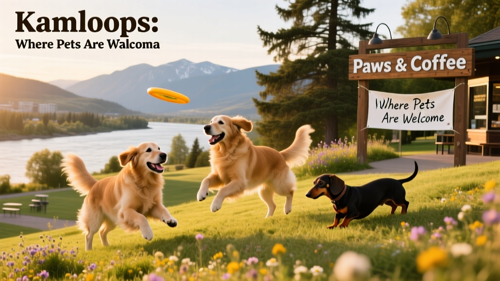 Three dogs playing in an off-leash dog park