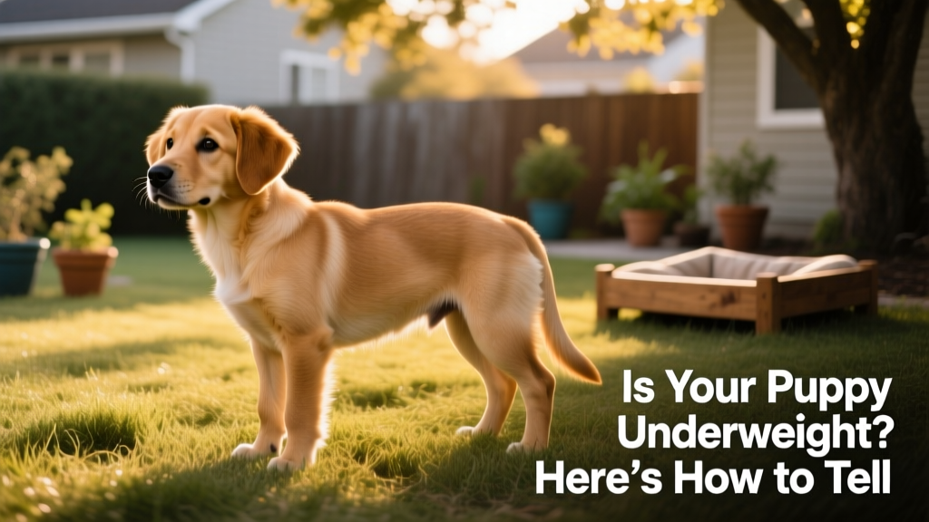 Side and top view of a healthy puppy showing appropriate waist definition and abdominal tuck