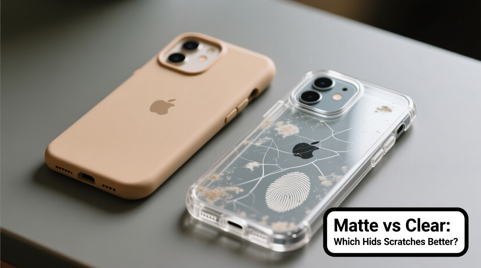 matte phone case vs clear case which shows scratches less over time