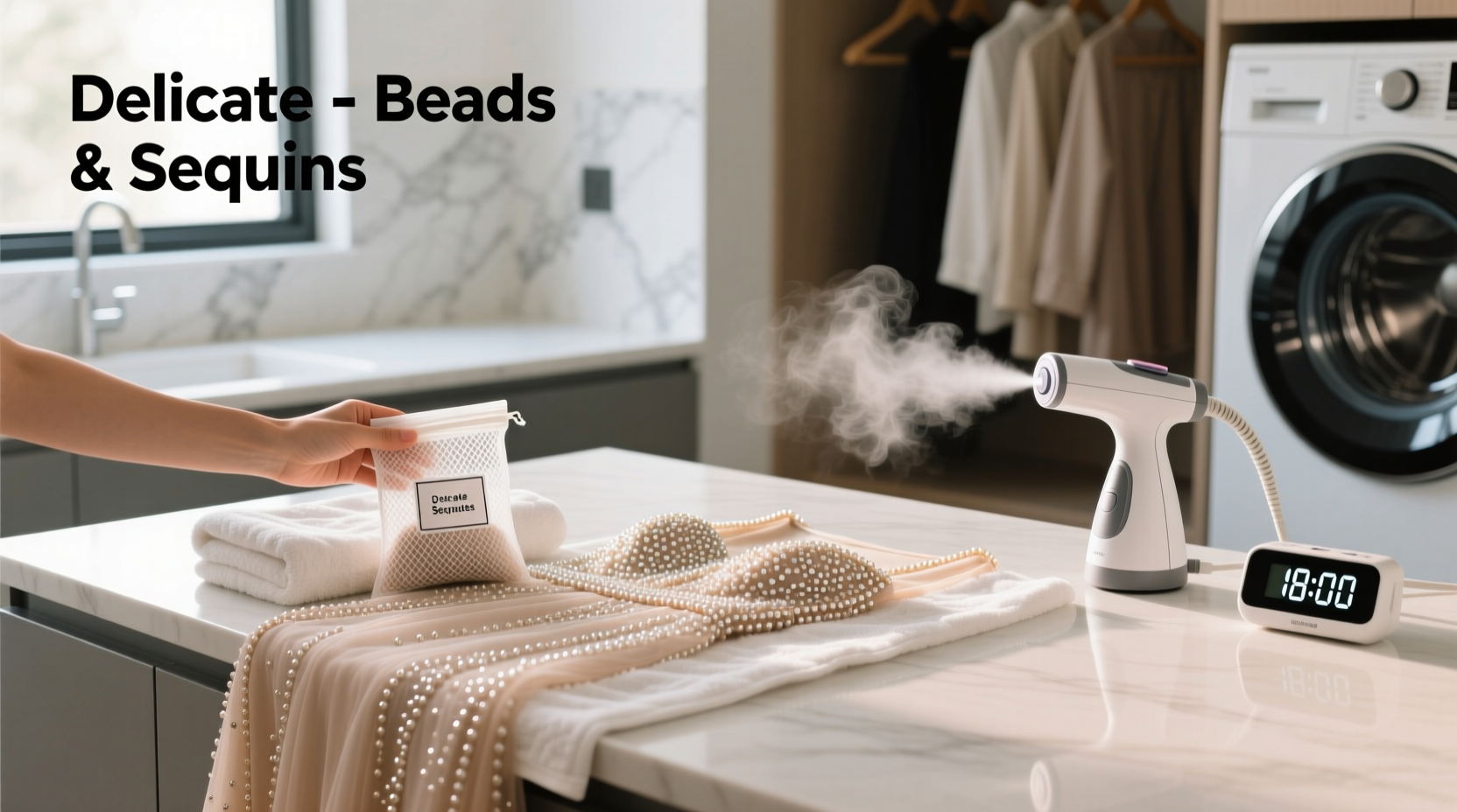 how to launder beaded evening gowns at home